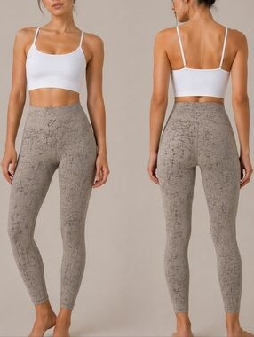 Lululemon Wunder Train 25" Thread Dye Rover Black Tight Womens 6 Gymcore Earthy